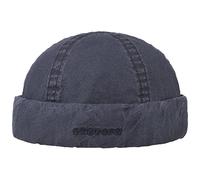 Stetson Berretto Docker Delave Organic Cotton Uomo - Beanie d´Estate in Cotone Calotta con Risvolto, Primavera/Estate Estate - L (58-59 cm) Blu Scuro