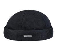 Stetson Docker Berretto da Portuale in Maglia Uomo - di Cotone Traspirante - in 100% Cotone - Misura Regolabile - Berretto Invernale con Fodera di Cotone, Autunno/Inverno Nero L (58-59 cm)