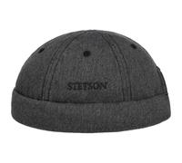 Stetson Berretto Docker Cotton Melange Uomo - Calotta con risvolto - M (56-57 cm) Antracite