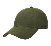 Stetson Ducor Sun Guard Fullcap Uomo - Cappellino da Baseball in Cotone bio (sostenuto) - Primavera/Estate - Protezione UV 40+ - Look-StoneWashed - Cappellino da Esterno Oliva Scuro S (54-55 cm)