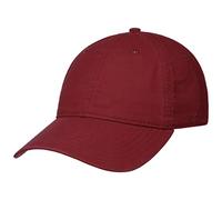 Stetson Ducor Sun Guard Fullcap Uomo - Cappellino da Baseball in Cotone bio (sostenuto) - Primavera/Estate - Protezione UV 40+ - Look-StoneWashed - Cappellino da Esterno Rosso Bordeaux XL (60-61 cm)