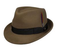 Stetson Elkader Cappello Trilby Donna/Uomo - da Uomo Fedora con Nastro in Grosgrain Estate/Inverno - M (56-57 cm) Marrone Chiaro