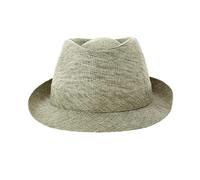 Stetson Geneva Trilby in Lino Donna/Uomo - Made Italy Cappello di Tessuto Estivo da Sole con Fodera Estate Primavera/Estate - 57 cm Beige