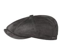 Stetson Hatteras Capretta Coppola Uomo - Made in Germany Berretti da Cappelli Invernali Berretto Piatto con Visiera, Fodera Inverno Autunno Estate Primavera Estate/Inverno - 59 cm Antracite