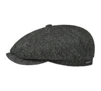 Stetson Hatteras Classic Berretto piatto in lana da uomo -, Grigio-nero, 7.25