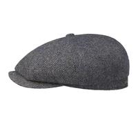 Stetson Hatteras Classic Lana Flat Cap Uomo -, Blu e grigio., 6.75