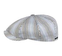 Stetson Hatteras Coppola a Otto Pannelli Rigata Multicolore in Lino e Seta Uomo Primavera Estate