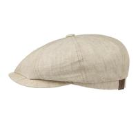 Stetson Hatteras Coppola in Lino Donna/Uomo - Berretto con Fodera in Cotone - con Protezione UV 40+ - Primavera/Estate - Beige 57 cm