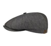 Stetson Hatteras Coppola in Lino Donna/Uomo - Berretto con Fodera in Cotone - con Protezione UV 40+ - Primavera/Estate - Grigio 56 cm