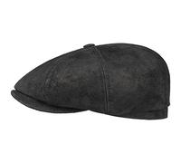 Stetson Hatteras Pigskin Coppola Uomo - Berretto in Pelle con Visiera - con Fodera Interna - Berretto Maschile Estate/Inverno Nero L (58-59 cm)