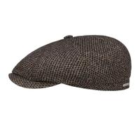 Stetson Coppola Hatteras Milbridge Wool Uomo - Made in The EU Cappellino Lana Berretto Newsboy con Visiera, Fodera Inverno Autunno/Inverno - M (56-57 cm) Beige