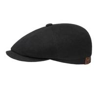Stetson Hatteras Nero Berretto con Visiera Unisex - Coppola con Lana e Cachemire - Tappo a Palloncino con Fodera in Flanella - Coppola Autunno/Inverno Nero 62 cm