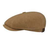 Stetson Hatteras Nero Berretto con Visiera Unisex - Coppola con Lana e Cachemire - Tappo a Palloncino con Fodera in Flanella - Coppola Autunno/Inverno Cammello 59 cm