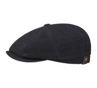 Stetson Hatteras Nero Berretto con Visiera Unisex - Coppola con Lana e Cachemire - Tappo a Palloncino con Fodera in Flanella - Coppola Autunno/Inverno Blu 61 cm
