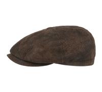 Stetson Hatteras Pigskin Coppola Uomo - Berretto in Pelle con Visiera - con Fodera Interna - Berretto Maschile Estate/Inverno Marrone M (56-57 cm)
