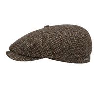 Stetson Hatteras Shetland Lana Coppola - Berretto con Visiera da Uomo - Coppola in Lana - con Fodera Interna in Cotone - Berretto Maschile Autunno/Inverno Marrone 60 cm