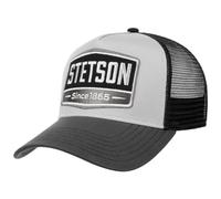 Stetson Highway Trucker Cap donna/uomo - maglia baseball Snapback Snapback, con picco estate estate-inverno, Grigio e nero., 6 3/4 / 7 1/4