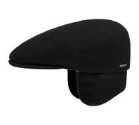 Stetson Kent Wool Copriorecchie Coppola Uomo - Made in EU - Coppola con copriorecchie - con Cachemire - Berretto con Visiera Autunno/Inverno Nero L (58-59 cm)