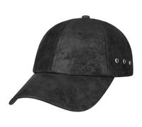Stetson Liberty Berretto in Pelle Uomo - Cappellino in Taglia Unica (ca. 55-60 cm) - Berretto da Baseball Regolabile in Pelle Vintage - con Occhielli - Estate/Inverno Nero Taglia Unica