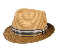 Stetson Licano Toyo Trilby Cappello di Paglia da Uomo - 100% Paglia Toyo - con Fattore di Protezione UV 40+ - con Fascia in Gros-Grain - Tesa (ca. 4,5 cm) - Primavera/Estate Marrone XL (60-61 cm)
