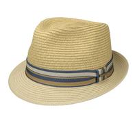 Stetson Licano Toyo Trilby Cappello di Paglia da Uomo - 100% Paglia Toyo - con Fattore di Protezione UV 40+ - con Fascia in Gros-Grain - Tesa (ca. 4,5 cm) - Primavera/Estate Beige XXL (62-63 cm)