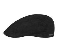 Stetson Madison Coppola in Pelle Uomo - in Stile Vintage - Berretto con Visiera e Fodera Interna in Cotone - Estate/Inverno Nero XL (60-61 cm)