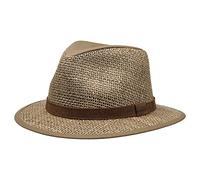 Stetson Medfield Seagrass Cappello Uomo - di Paglia da Sole con Fascia in Pelle, pistagna Estate Primavera/Estate - M (56-57 cm) Natura
