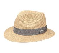 Stetson Cappello di Paglia Nark Toyo Donna/Uomo - Estivo Cappelli da Spiaggia Sole con Nastro in Grosgrain Estate Primavera/Estate - S (54-55 cm) Beige-mélange