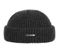Stetson Nashville Berretto a Maglia Donna/Uomo - Made in Italy Calotta Beanie Lavorato Lana con Risvolto, Docker Inverno Autunno/Inverno - Taglia Unica Antracite