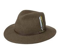 Stetson Newberg Cappello VitaFelt Uomo - Made in USA Lana di Feltro Invernale con Fascia Pelle Inverno Autunno Estate Primavera Estate/Inverno - S (54-55 cm) Marrone
