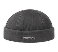 Stetson Old Cotton Inverno Berretto da Portuale Uomo - Berretto Maschile Idrorepellente - Berretto Foderato (Pile) - Berretto da Pescatore Autunno/Inverno Nero XXL (62-63 cm)