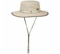 Stetson Cappello di Tessuto Outdoor Traveller Uomo - da Pioggia Estivo con sottogola Inverno Autunno Primavera Estate Estate/Inverno - L (58-59 cm) Beige Chiaro