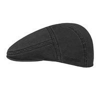 Stetson Paradise Cotton Coppola da Uomo - Berretto Piatto con Protezione UV 40 - Berretto da Uomo in Cotone - Coppola Estate/Inverno - Cappello Piatto Nero S (54-55 cm)