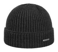 Stetson Parkman Berretto in Maglia Unisex - Berretto Invernale in 100% Lana Merino - con Risvolto Made in The EU - Taglia Unica 54-62 cm - Autunno/Inverno - Berretto a Coste Antracite Taglia Unica