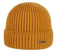 Stetson Parkman Berretto in Maglia Unisex - Berretto Invernale in 100% Lana Merino - con Risvolto Made in The EU - Taglia Unica 54-62 cm - Autunno/Inverno - Berretto a Coste Senape Taglia Unica