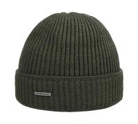 Stetson Parkman Berretto in Maglia Unisex - Berretto Invernale in 100% Lana Merino - con Risvolto Made in The EU - Taglia Unica 54-62 cm - Autunno/Inverno - Berretto a Coste Oliva Taglia Unica