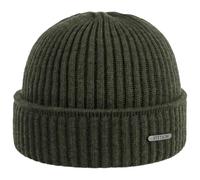 Stetson Parkman Berretto in Maglia Unisex - Berretto Invernale in 100% Lana Merino - con Risvolto Made in The EU - Taglia Unica 54-62 cm - Autunno/Inverno - Berretto a Coste Oliva Taglia Unica