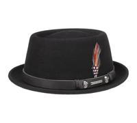 Stetson Pennsylvania Cappello Pork Pie Uomo - Cappello in Feltro di Lana - Asahi-Guard - Morbido e Idrorepellente - Cappello da Uomo Estate/Inverno Nero M (56-57 cm)