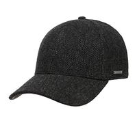 Stetson Plano Wool cap Uomo - Cappellino da Baseball sottovisiera in Pelle - Cappellino Maschile Spina di Pesce - con Fodera in Cotone - Autunno/Inverno Antracite L (58-59 cm)