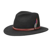 Stetson Rantoul Cappello in Feltro di Lana da Donna/Uomo - Cappello Outdoor Impermeabile e antisporco con Asahi Guard - Estate/Inverno - Nero L (58-59 cm)
