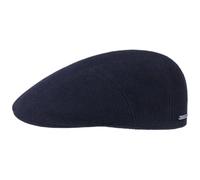 Stetson Coppola con Cachemire Reid Wool Uomo - Made in The EU Cappellino Lana Cappello Piatto Visiera, Fodera, Fodera Inverno Autunno/Inverno - S (54-55 cm) Blu
