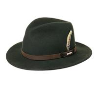 Stetson Sardis Cappello VitaFeltby Donna/Uomo - Made in USA Nastro Pelle Cappellini da Golf Caccia con Fascia Autunno Estate Primavera Inverno Estate/Inverno - M (56-57 cm) Verde