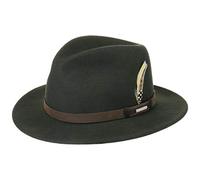 Stetson Sardis Cappello VitaFeltby Donna/Uomo - Made in USA Nastro Pelle Cappellini da Golf Caccia con Fascia Autunno Estate Primavera Inverno Estate/Inverno - L (58-59 cm) Verde
