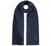 Stetson Sciarpa Herringbone Dots Donna/Uomo - invernale con frange autunno/inverno Inverno - Taglia unica nero-blu