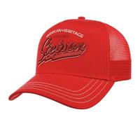 Stetson Since 1865 Trucker cap One Size (ca. 56-60 cm) Herren - Schirm & Front aus 100% Baumwolle - Größenverstellbar - Meshcap mit Netzeinsatz - Schirmlänge 7 cm - Sommer/Winter Rot One Size Small