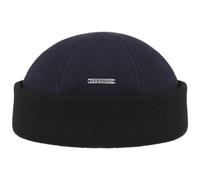 Stetson Sparr Cappellino da Portuale - Berretto Invernale da Uomo - con Fodera in Pile - Berretto in Lana con Cachemire - Autunno/Inverno Blu Scuro L (58-59 cm)