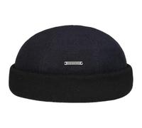 Stetson Sparr Cappellino da Portuale - Berretto Invernale da Uomo - con Fodera in Pile - Berretto in Lana con Cachemire - Autunno/Inverno Blu Scuro L (58-59 cm)