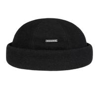 Stetson Sparr Cappellino da Portuale - Berretto Invernale da Uomo - con Fodera in Pile - Berretto in Lana con Cachemire - Autunno/Inverno Nero M (56-57 cm)