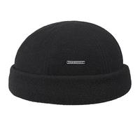 Stetson Sparr Cappellino da Portuale - Berretto Invernale da Uomo - con Fodera in Pile - Berretto in Lana con Cachemire - Autunno/Inverno Nero XXL (62-63 cm)