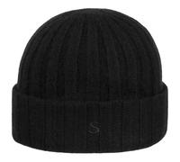 Stetson Surth Cachemire Berretto Invernale - Pregiato Berretto di Lana Unisex - Berretto in 100% Lana di Cachemire - Taglia Unica 55-60 cm - con Risvolto in Tinta Unita Nero Taglia Unica